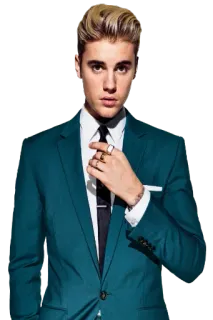 🤵 8ef3e556 Justin Bieber singer, suit, celebrity, pop star, person, man telegram sticker