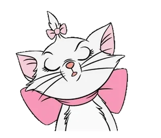😑 41cab8d4 Marie The Aristocats chat, disney, aristochats, dessin animé, chaton, mignon, animal, marie whatsapp sticker