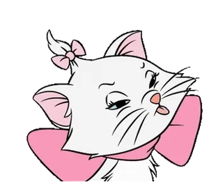 😛 687830ee Marie The Aristocats chat, dessin animé, mignon, marie, disney, aristochats, chaton whatsapp sticker