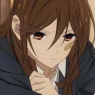 😡 5d1b3613 anime, gadis, rambut cokelat, perban, marah telegram sticker