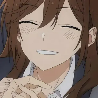 😁 fe62a23c anime, gadis, tersenyum, imut, bahagia telegram sticker