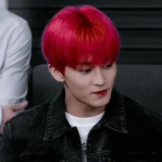 🗼 d2ea4ca1 homme, cheveux roux, kpop, mâle, personne, veste en jean whatsapp sticker