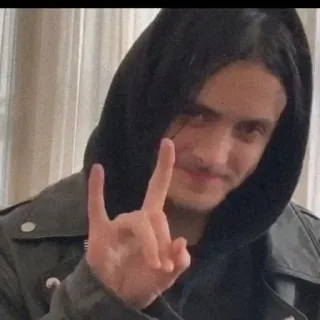 ❤️‍🔥 5b87c605 Persona, Felpa con cappuccio, Gesto della mano, Rock on telegram sticker