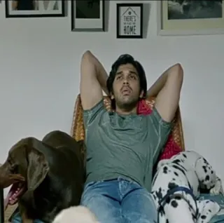 ❤️ 5f74f021 There's no place like home huis, decoratie, ingelijst, gezegde, hond telegram sticker