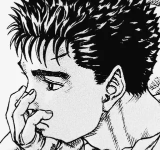 ⚔ 2ffecd65 Guts Berserk Anime, Manga, Verdrietig, Guts, Berserk telegram sticker