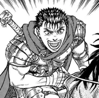 ⚔ 4845e8b9 Guts Berserk Manga, Anime, Krijger, Berserk, Guts telegram sticker