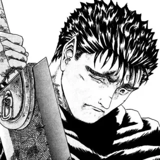 ⚔ a92581ce Guts Berserk manga, anime, zwaard, krijger, guts, berserk telegram sticker