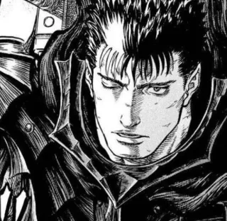⚔ bbf72690 Guts Berserk Anime, Manga, Zwaard, Krijger, Moed telegram sticker
