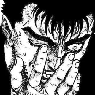 ⚔ d2478b77 Guts Berserk berserk, guts, anime, manga, strijd telegram sticker