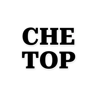 🔝 5e41bc1b CHE TOP text, che, top, black, white telegram sticker
