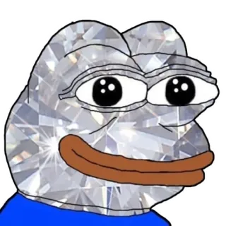 🤑 ad268988 Pepe the Frog pepe, 青蛙, 表情包, 钻石 telegram sticker