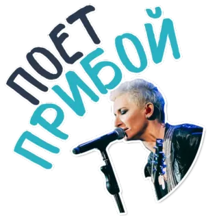 😊 6adb3f0f ПОЕТ ПРИБОЙ 歌手, 麦克风, 俄语, 音乐, 演唱会 telegram sticker
