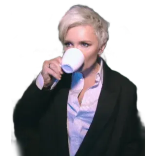 🥃 81e119a8 女人, 喝, 杯子, 咖啡, 人 telegram sticker