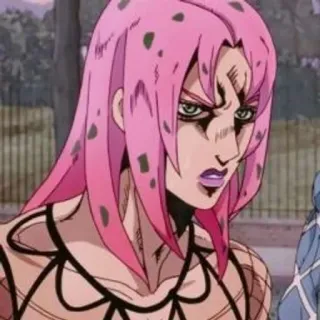 🐸 865e57fd Diavolo JoJo's Bizarre Adventure Anime, Capelli rosa, Villain, Jojo telegram sticker