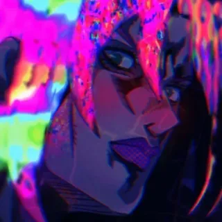 🐸 c5efc4cd Anime, Manga, Viola, Faccia, Glitch, Personaggio telegram sticker