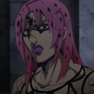 🐸 f3261122 Diavolo JoJo's Bizarre Adventure Anime, Jojo, Diavolo, Villain, Capelli rosa telegram sticker