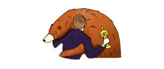 🤗 ab16b53c niedźwiedź, przytulanie, oscar, nagroda, aktor telegram sticker