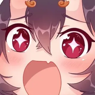 🤩 68e77950 애니메이션, 만화, 카와이, 귀여운, 표정, 놀람, 충격, 큰 눈 telegram sticker