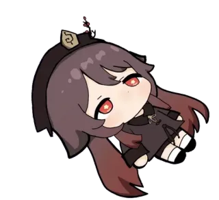 🌟 6fac1e1a Hu Tao Genshin Impact 비디오 게임, 애니메이션, 만화, 귀여운, 원신, 호두 telegram sticker