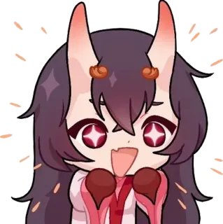 😃 e1a70137 애니메이션, 귀여운, 행복한, 카와이, 소녀 telegram sticker