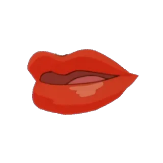 👄 80ae8e3f môi, miệng, đỏ, bóng, hoạt hình telegram sticker