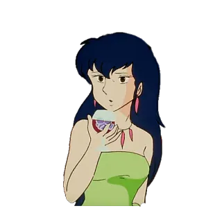 🍾 6745fc70 Anime, Vrouw, Cartoon, Illustratie telegram sticker