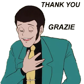 👍 a1701bb1 THANK YOU
GRAZIE merci, grazie, expression, gratitude telegram sticker