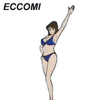 🙋 cc768bfe FCCOM!! Anime, Bikini, Femme, Dessin animé, Illustration telegram sticker