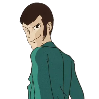 😉 f3486930 Arsène Lupin III Lupin the 3rd animé, dessin animé, voleur, clin d'oeil, Lupin III telegram sticker
