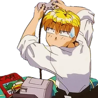 🎮 6d8339d2 Anime, Gaming, Gamer, Retro Gaming, Consola, Joystick, Nervioso telegram sticker