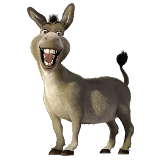 😂 0dc6476d Donkey Shrek осел, Шрек, мультяшный, смешной, животное whatsapp sticker