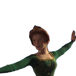 👊 54fb6e53 Princess Fiona Shrek принцесса, фиона, шрек, огр, фильм whatsapp sticker