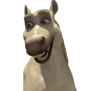 😄 5553557b Donkey Shrek анимированный, лошадь, животное, шрек, фильм, dreamworks whatsapp sticker