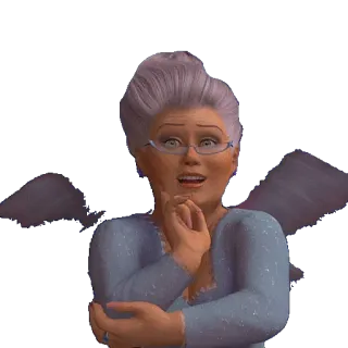 🙄 89e5591e Fairy Godmother Shrek фея-крестная, Шрек, фильм, мультфильм, магия whatsapp sticker