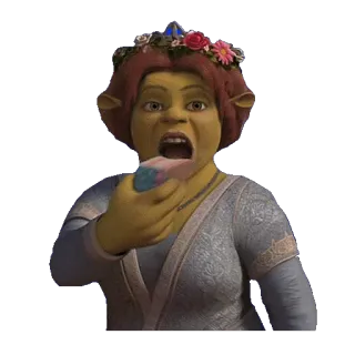 🍰 a6ed9860 Princess Fiona Shrek Мультфильм, Принцесса, Огр, Дисней, Dreamworks whatsapp sticker
