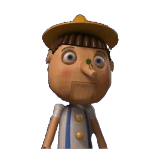 😖 a7e686b3 Pinocchio кукла, деревянный, мальчик, сказка, мультфильм whatsapp sticker