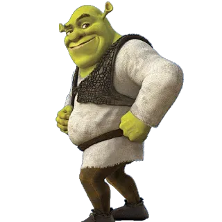 😋 cd256005 Shrek огр, фильм, мультфильм, зеленый, сказка whatsapp sticker
