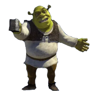 🍺 d457d4b0 Shrek огр, мультфильм, фильм, зеленый whatsapp sticker