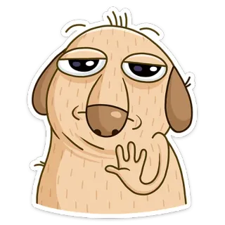 😍 907505de Hund, Cartoon, Figur, Tier, lustig, Sticker telegram sticker