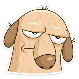 😅 964596c6 Hund, Cartoon, Tier, Ausdruck, Sarkastisch, Lustig, Sticker telegram sticker