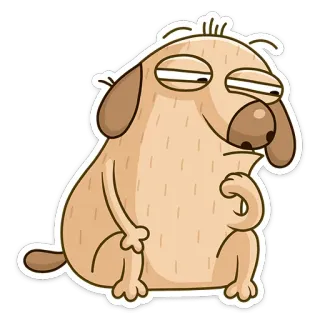 🥺 ea85593c Hund, Cartoon, Tier, süß, lustig, Aufkleber telegram sticker
