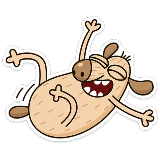 🤩 83459ad5 หมา, การ์ตูน, สติกเกอร์, สัตว์, มีความสุข, ตลก, ขี้เล่น telegram sticker