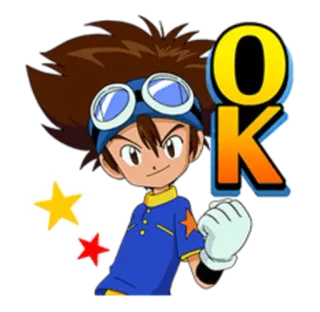 😄 97c18c2e OK oke, ok, persetujuan, positif, kartun, anime telegram sticker