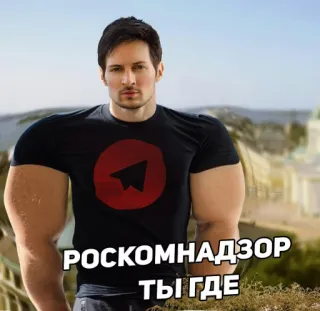 💪 d91abd3f РОСКОМНАДЗОР ТЫ ГДЕ 텔레그램, 로스콤나드조르, 러시아, 패러디 telegram sticker