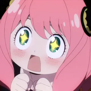 🥜 13a360cf Anya Forger Spy x Family Аниме, Девушка, Розовые волосы, Милая, Аня, Spy x Family whatsapp sticker