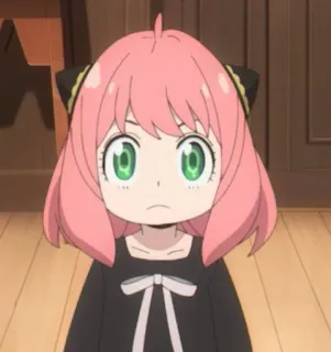 🥺 1b43aaae Anya Forger Spy x Family аня форджер, spy x family, аниме, мультфильм, розовые волосы, милая, зеленые глаза whatsapp sticker