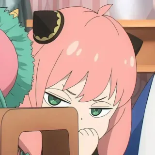 🥜 235cfa3a Anya Forger Spy x Family Аниме, Spy x Family, Аня Форджер, Персонаж, Девушка, Розовые волосы whatsapp sticker