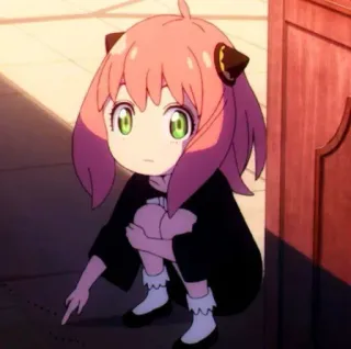 🤔 6a9dff0a Anya Forger Spy x Family Аниме, Spy x Family, Аня Форджер, Мультфильм whatsapp sticker