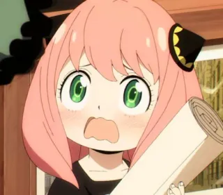 🥺 8c709de5 Anya Forger Spy x Family аниме, spy x family, аня форджер, милый, обеспокоенный, удивленный, мультфильм whatsapp sticker