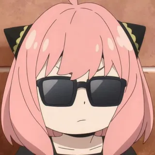 🥜 9d53d306 Anya Forger Spy x Family Аниме, Spy x Family, Аня Форджер, Мультфильм, Солнцезащитные очки whatsapp sticker